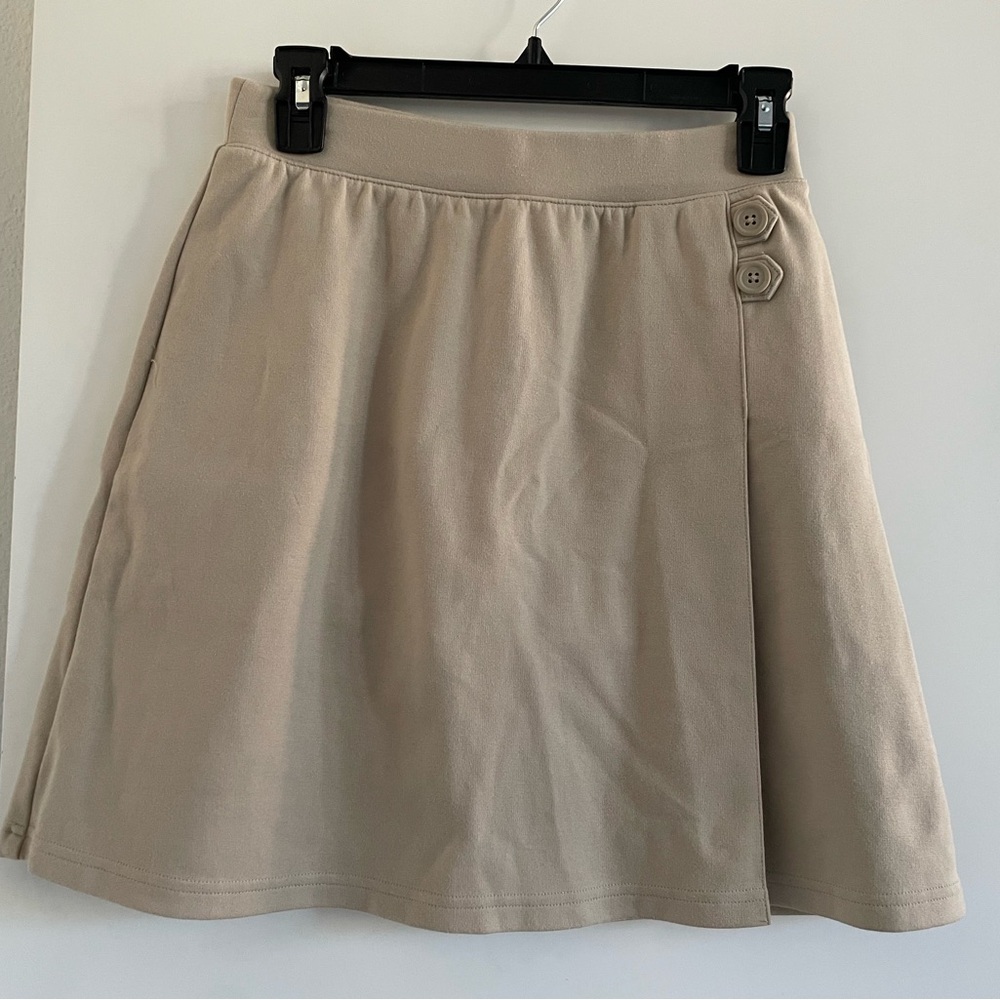 Girls XL (14/16) Cat & Jack Pull-on Skort/Skirt Elastic Waist Tan School Uniform